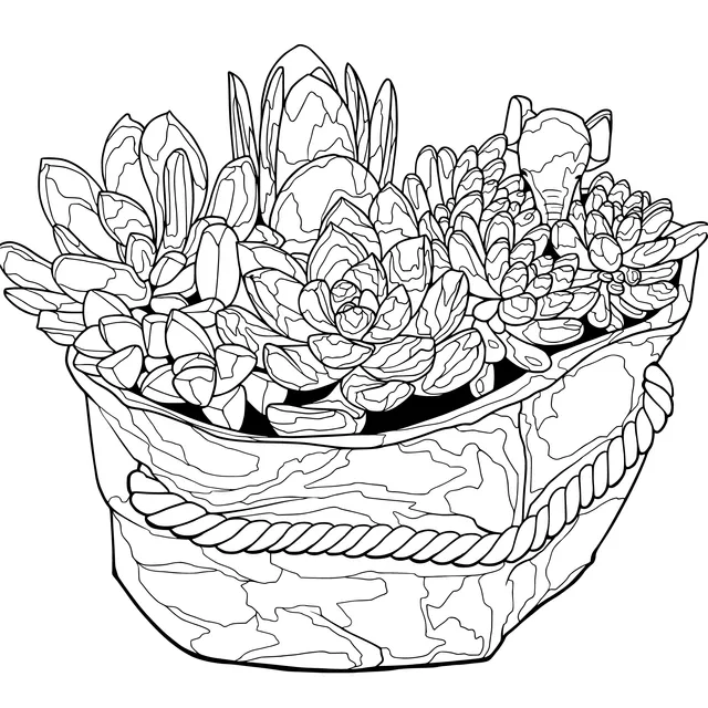 Succulents in a Basket