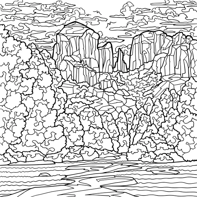Landscape with Mountains and Water