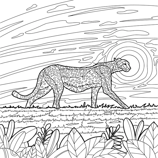Cheetah at Sunset