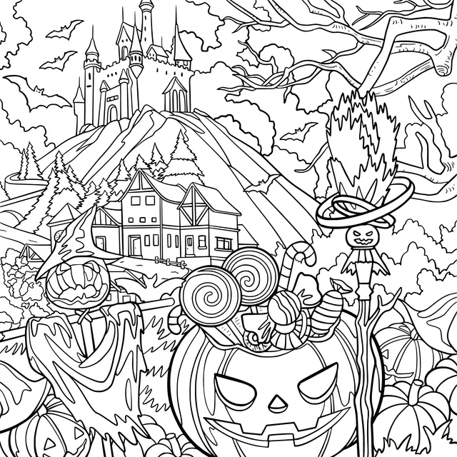 Halloween Fantasy Scene