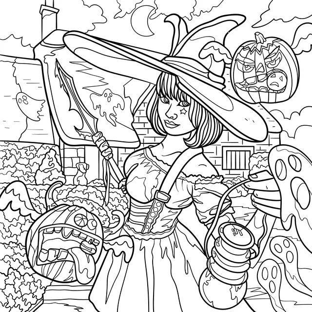 A Witch on Halloween