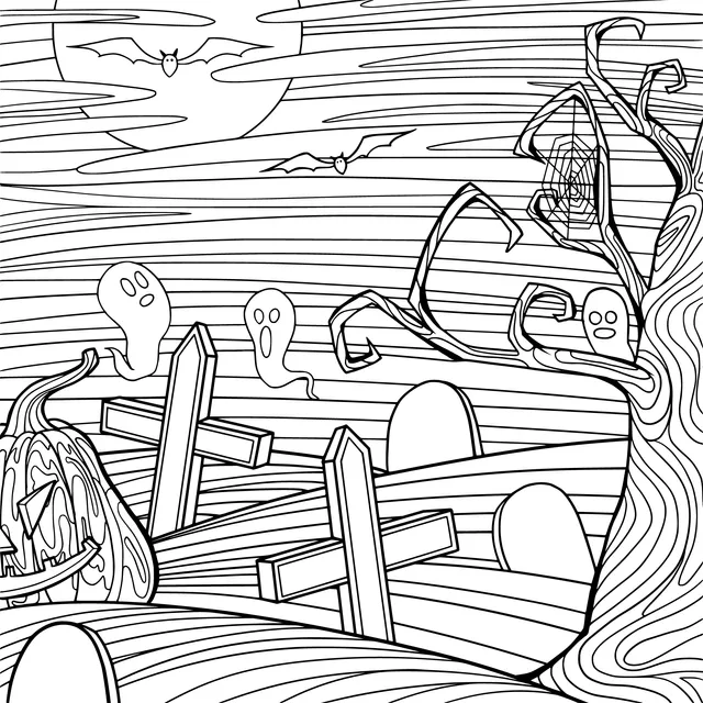 Halloween Graveyard Scene