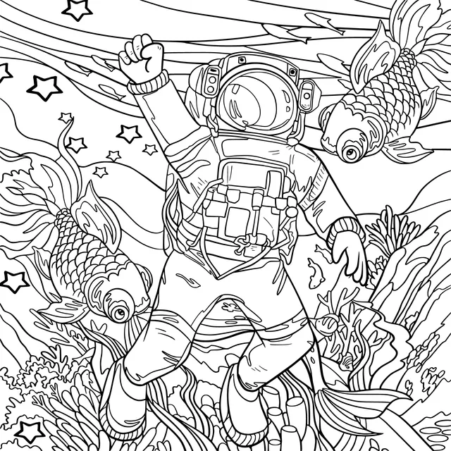 An Astronaut's Underwater Adventure