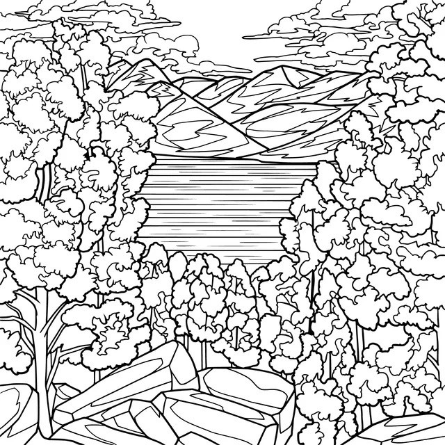 Autumn Lakeside Scenery