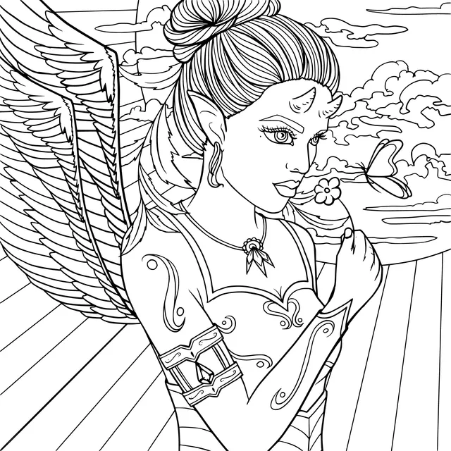 Fantasy Girl with Wings