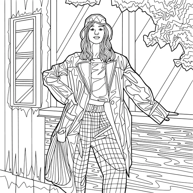 A Stylishly - Dressed Lady