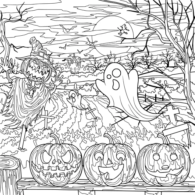 Fantasy Night Scene of Halloween