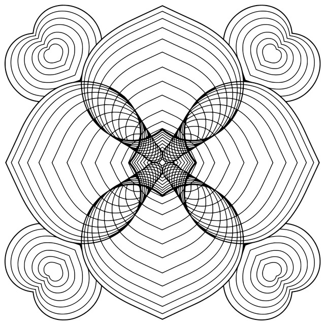 Colorful Geometric Symmetric Pattern