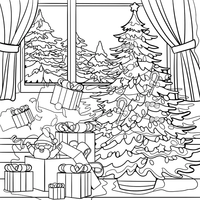 Indoor Christmas Scene