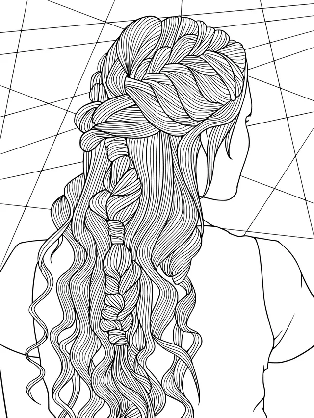 Girl with blue braided hair