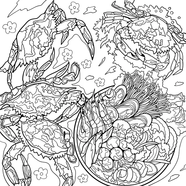 Crabs and Abundant Dishes