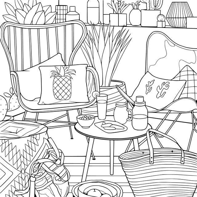 Cozy indoor leisure corner