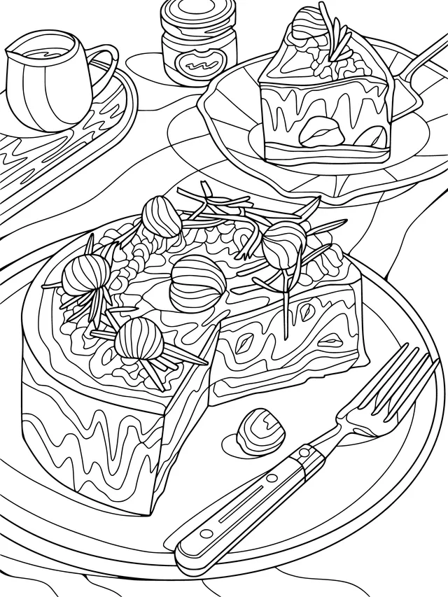 Delicious Cake and Tea