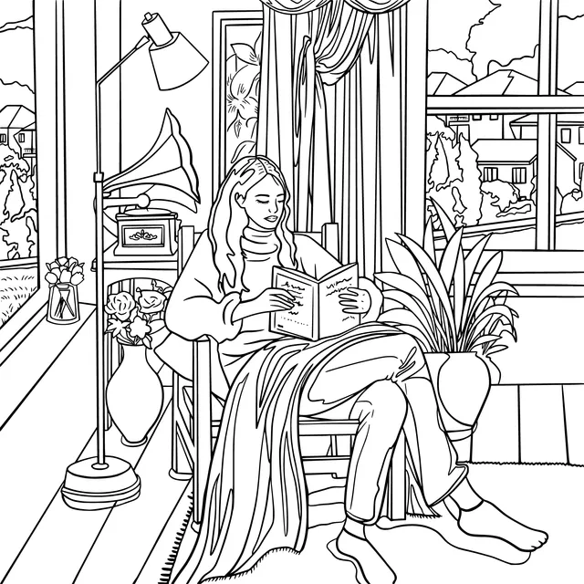 A Cozy Reading Time by the Window