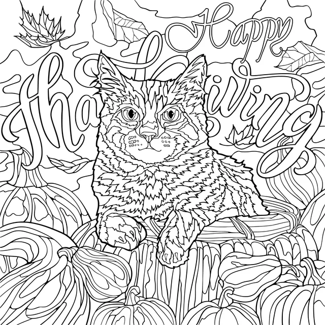 Happy Thanksgiving Cat