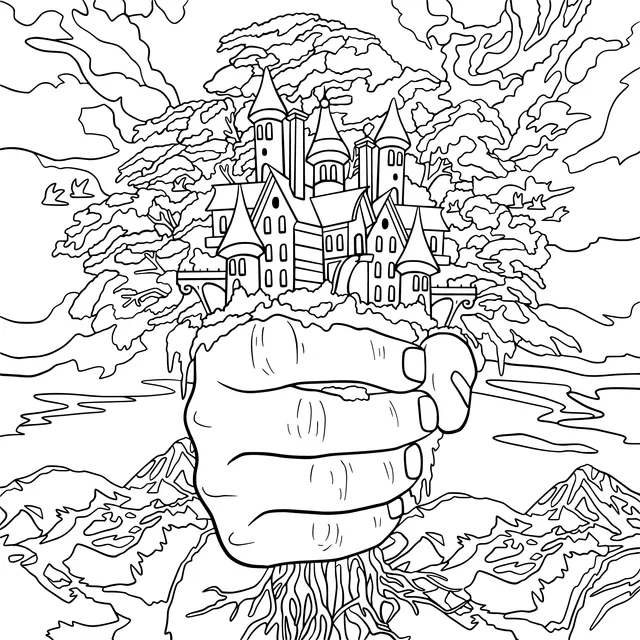 Holding a Floating Tree - house Wonder