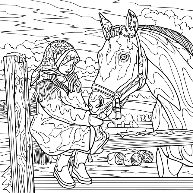 A Heart - warming Moment between a Girl and a Horse