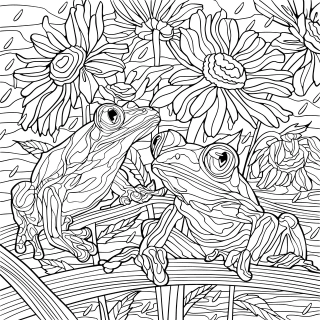 Frogs in the Flower丛