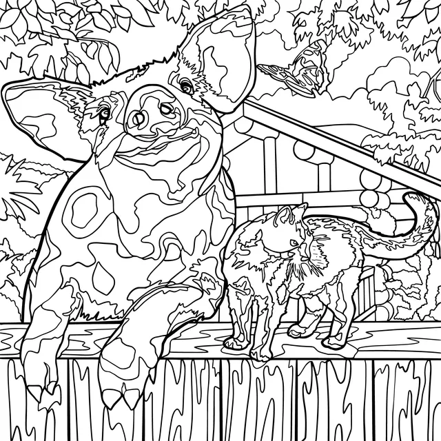 The Pleasant Time of a Pig and a Cat