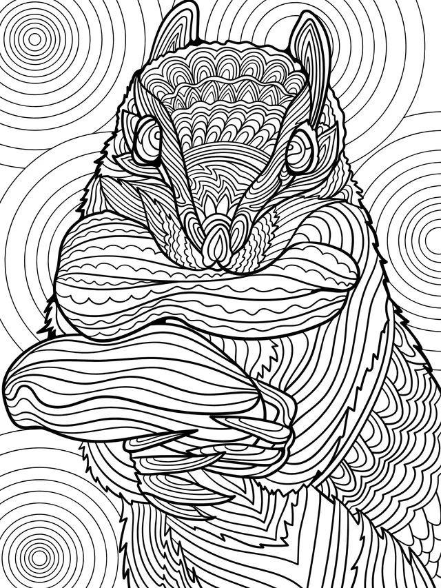 Colorful Squirrel Illustration
