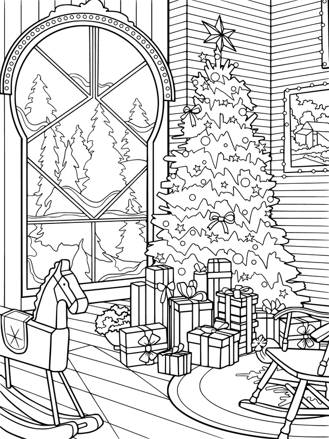 A beautifully - decorated Christmas room