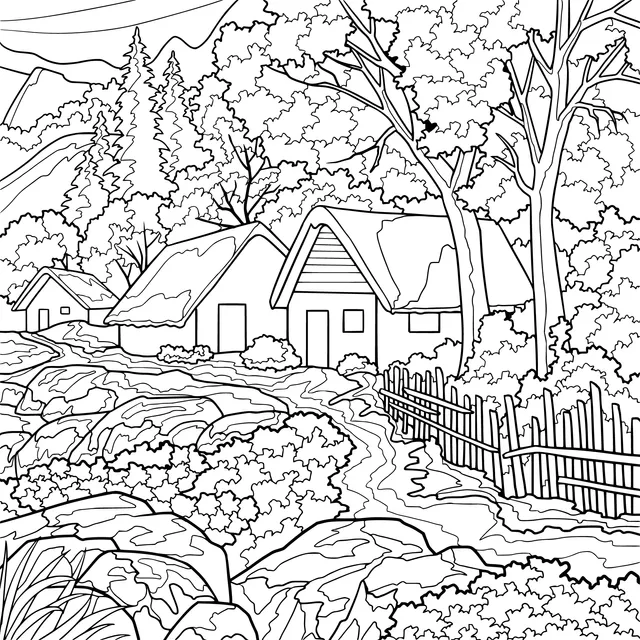 Beautiful Scenery of Rustic Cottages