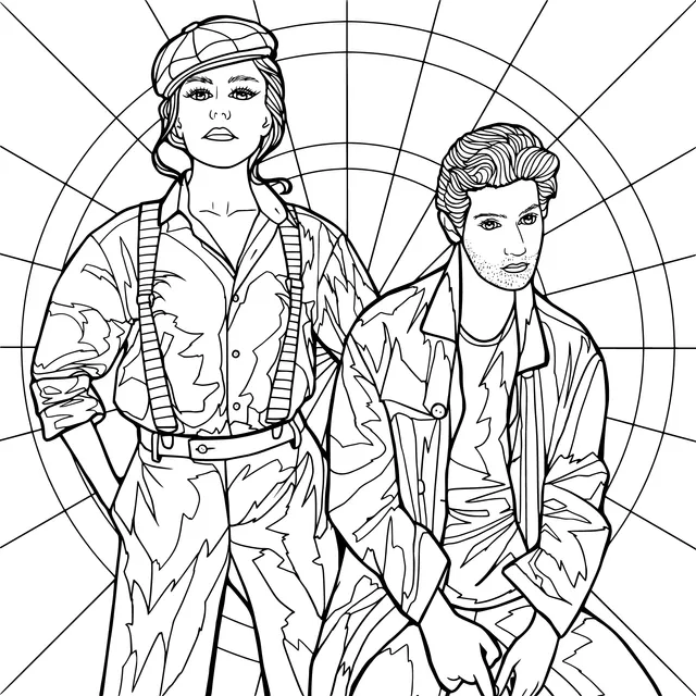 Two People in Retro Attire