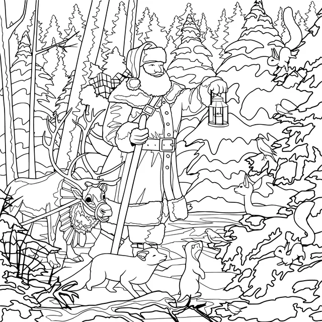 Santa Claus in the forest