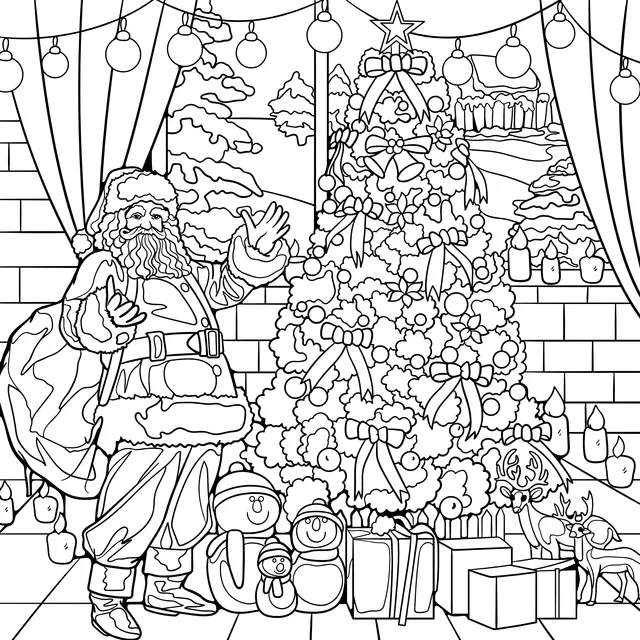 Santa Claus and the Christmas Tree