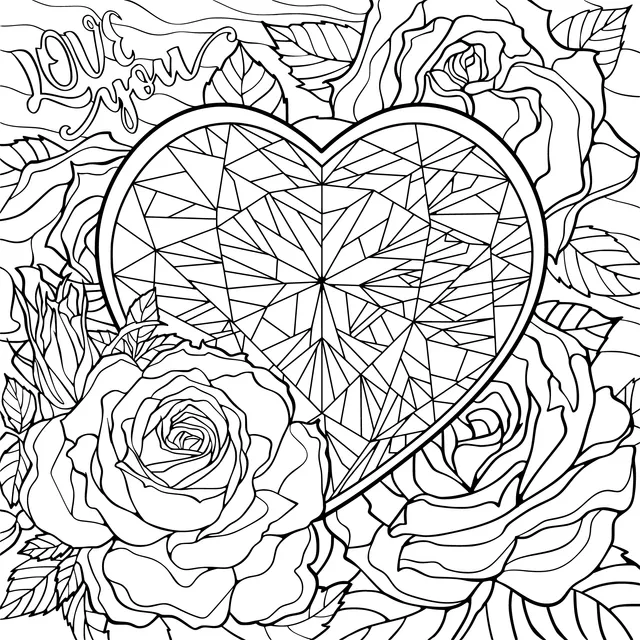 Heart and Roses