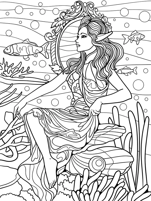 Elven Maiden Under the Sea