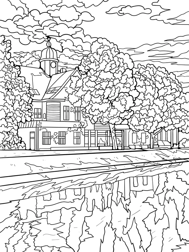 Colorful Cottages by the River