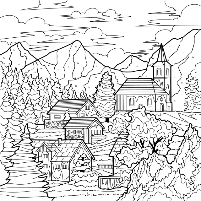Beautiful Mountain Village