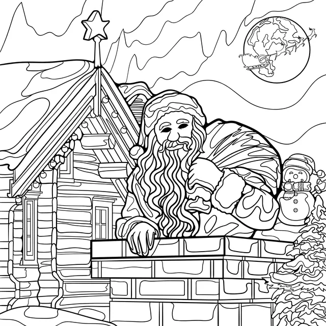 Santa Claus on the Chimney