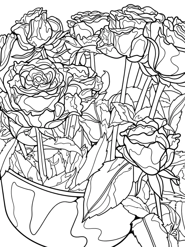 Colorful Bouquet of Roses