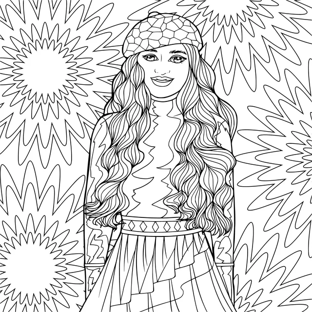 Fashionable Woman Wearing a Beret