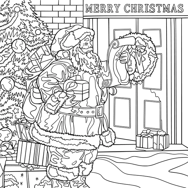 Santa Claus Delivering Gifts