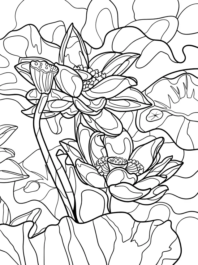 Blooming Lotus Flowers