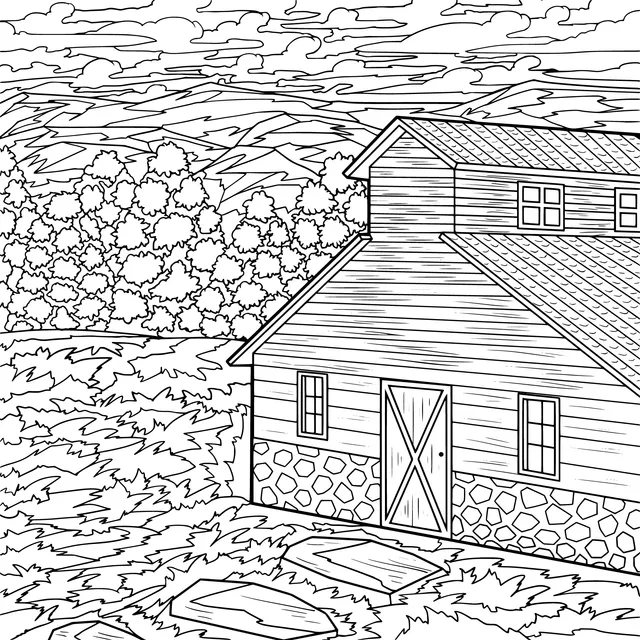 Red House in the Mountains