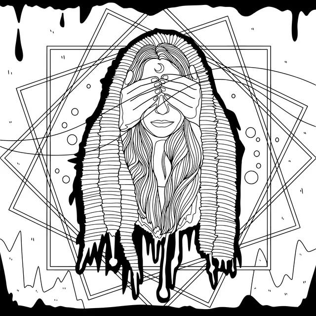 Mysterious Woman with Eyes Covered