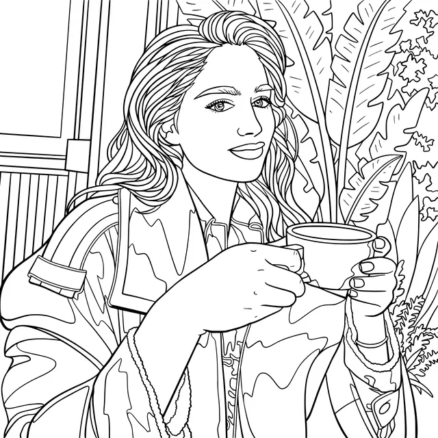 Lady Holding a Teacup