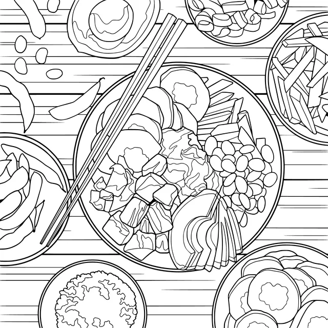 Colorful Vegetable and Meat Platter