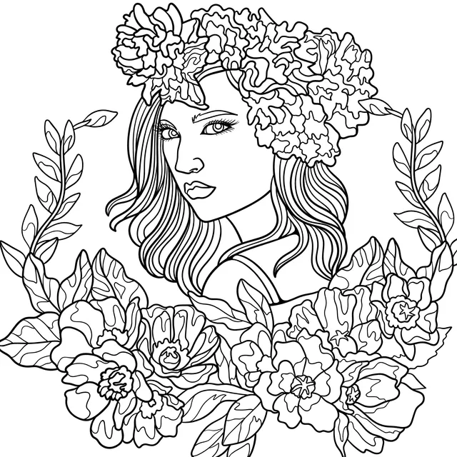 Woman with a flower crown