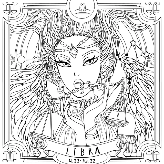 Libra Girl Illustration