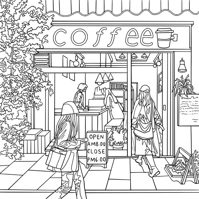 Coffee shop is open for business