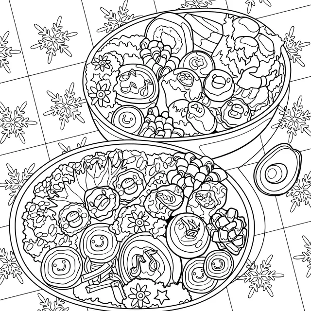 Two Bowls of Colorful Salads