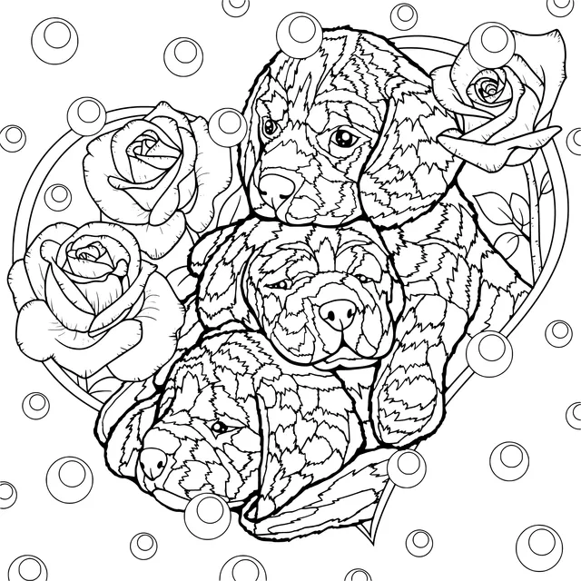 Puppies and Roses