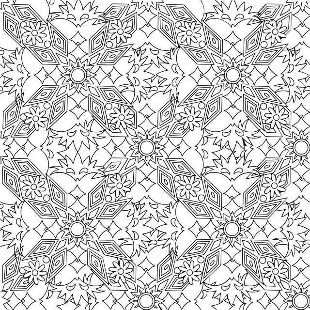 Colorful Floral Geometric Pattern
