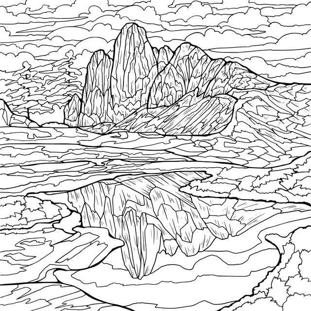 Beautiful Scenery of Mountain Lake