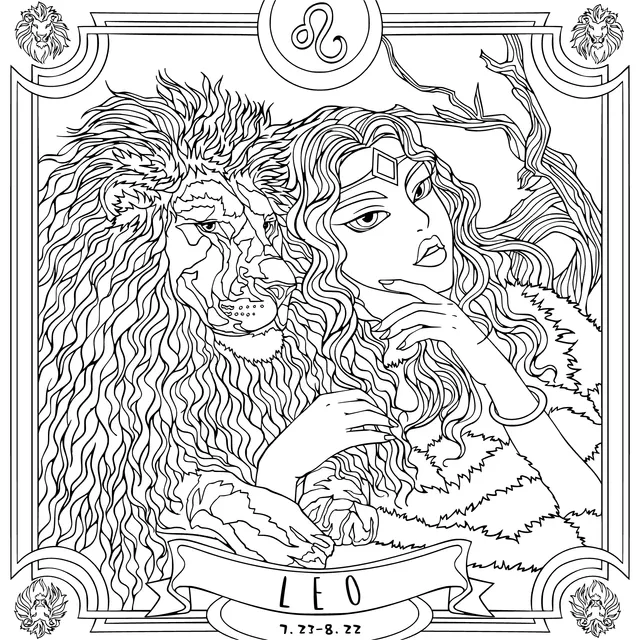 Leo Zodiac Illustration